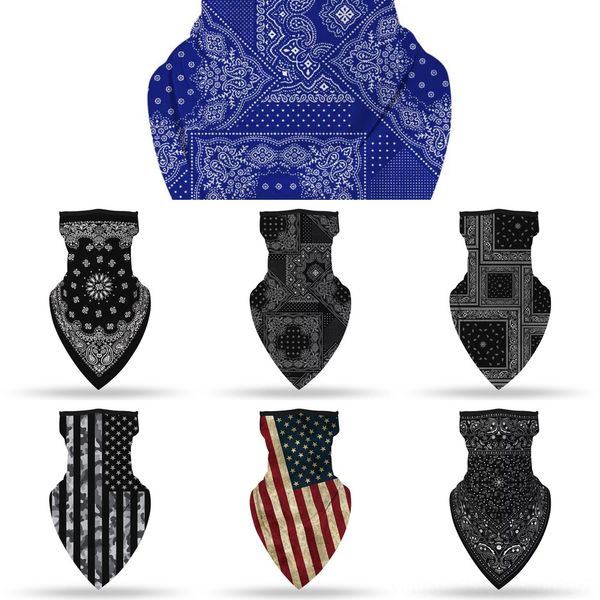 

izbfd vip fashion halloween scarf face printed masks scarf outdoor sporting headwear riding skull cycling neck headband bandana, Black