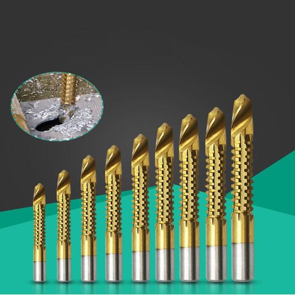 

10pcs new 3-13mm titanium coated hss drill bit electric drill wood hole grooving saw carpenter woodworking tools cd
