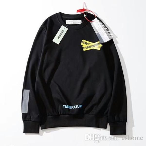 

осень 2018 года высококачественный европейский и американский новый модный бренд xiaohuang tie крест-накрест утолщенный круглый воротник муж, Black