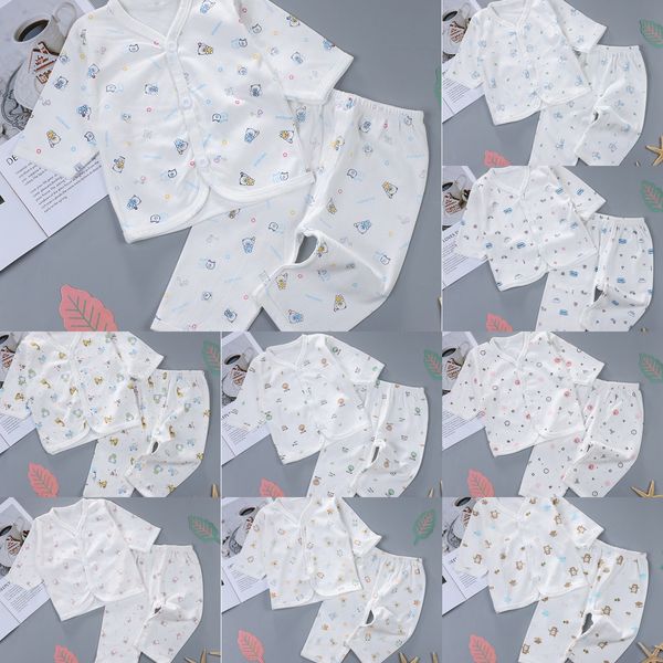 

newborn pure cotton underwear infant underwear tie-up fashion suit 0-april baby boy and boy four seasons suit