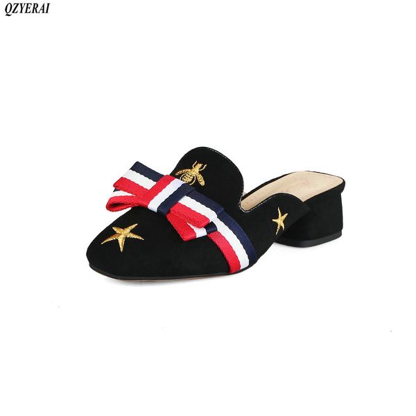 

new style women's slippers suede sandals fashionable women's shoes size 34-43, Black