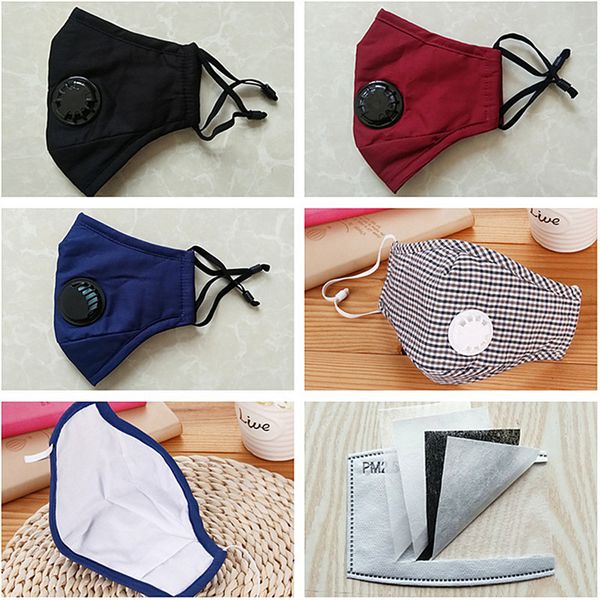 

Маски для лица Мужская Противопыльный РМ2,5 ветрозащитный Дыхательные клапаны Стерео Пошив Маски Открытый моющийся респираторов с фильтром Pad Бест