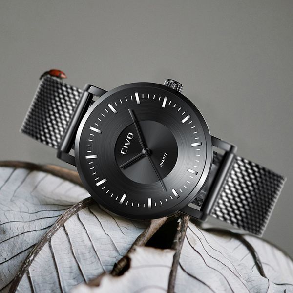 

civo men watches fashion casual quartz analog watch men's waterproof sports business wrist watch male clock, Slivery;brown