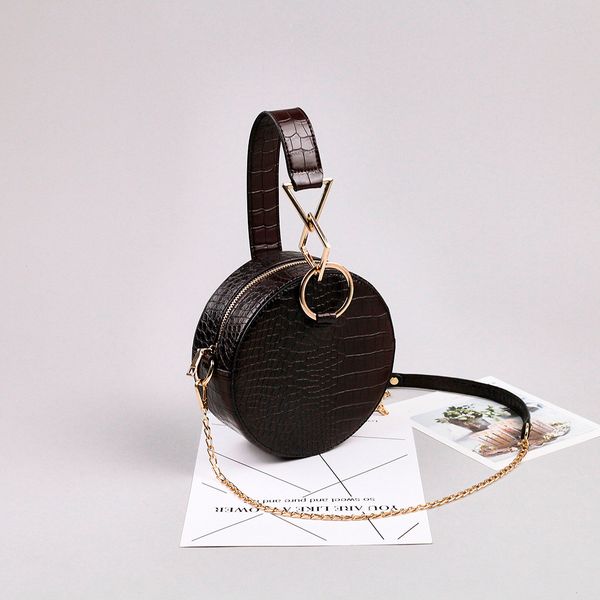

female crossbody bags for women 2020 round shape wild stone texture shoulder bag handbags leather bags women vintage#1206g30
