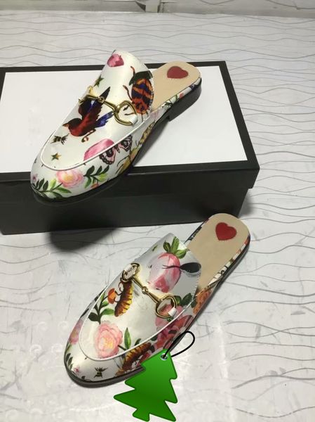 

newluxury princetown designer men's and women's slippers classic slippery metal buckle beach slippers soft slippers6-45, Black