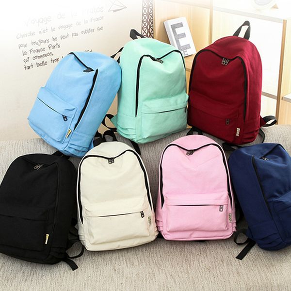 

fashion women backpack solid color travel bag casual shoulder bag for teenage girl new school bag bagpack rucksack knapsack 2019 mx190817