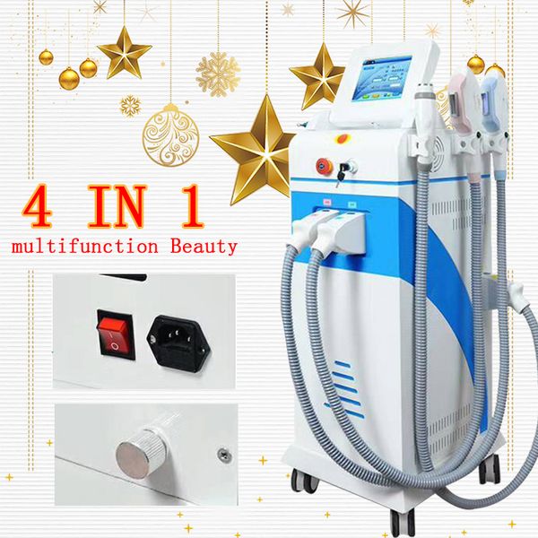 

2020 4 in 1 multi-function beauty equipment with hr and sr handle for hair removal skin rejuvenation and tattoo removal