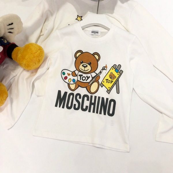 

children designer fashion sweatshirts boys girls luxury bear long-sleeve tshirts kids luxury brand letter printed sweater on sell, Black