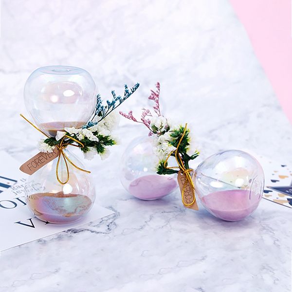 

dried flowers hourglass glass sand timer game sand hourglass timer for home office decoration valentine's day birthday gift pro