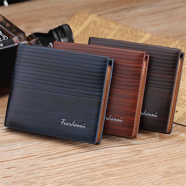 

new design genuine leather men standard wallets male interior slot pocket purses men gift multifunction ps cards holder, Red;black