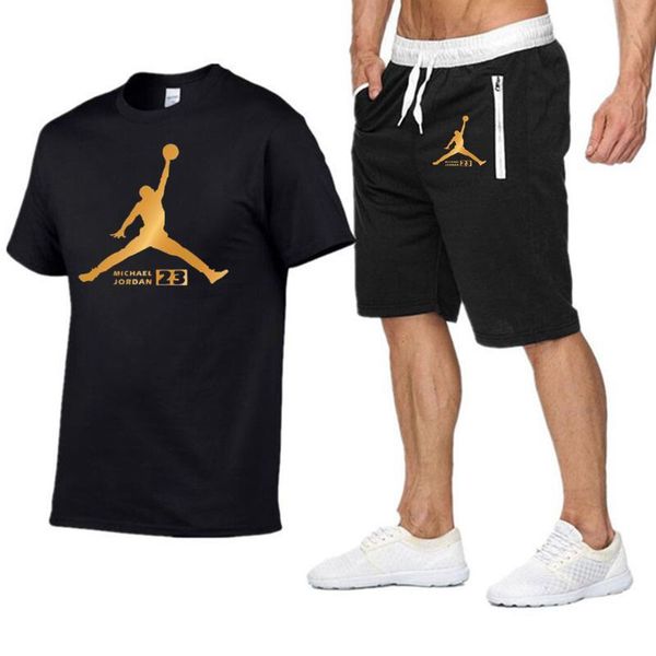 

2019 New Men T Shirt наборы марки FIL Printed летние костюмы Повседневный Tshirt Мужчины костюмы Set Мужской Tshirt моды Одежда Y200104