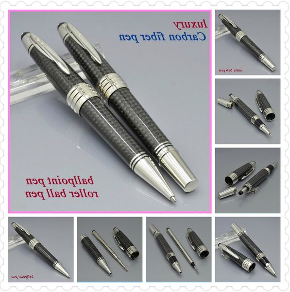 

высокое качество jfk черного углеродного волокна roller шариковая ручка / шариковая ручка с star школа канцелярские роскошь writing шариковы, Blue;orange