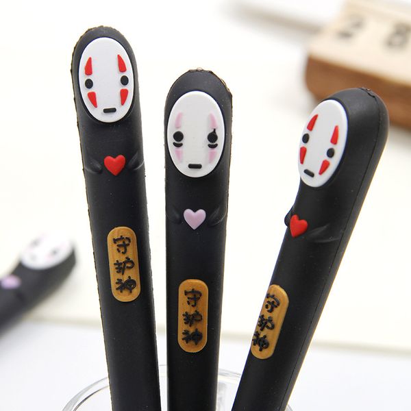 

new japan spirited away stationery hayao miyazaki animation gel pens novelty cartoon faceless men black ink