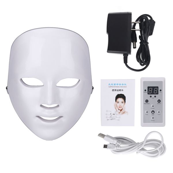 

5pc photon electric led facial ma k led ma k light beauty kin 7 color 3 color women, Black;white