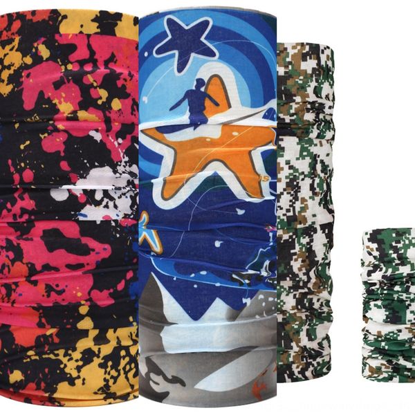 

d54g1 outdoor headband face shield mask bandana visor neckwarmer bandana mask seamless cycling fishing riding camouflage cycling scarfs, Black