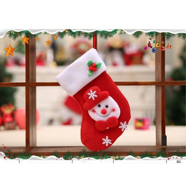 

little christmas stockings gift holders santa claus snowman holiday gift bag home garden festive party supplies