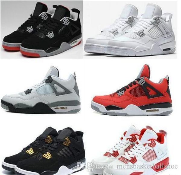 

бесплатная доставка 2019 высокое качество 4 баскетбол обувь мужчины jumpman 4s pure money