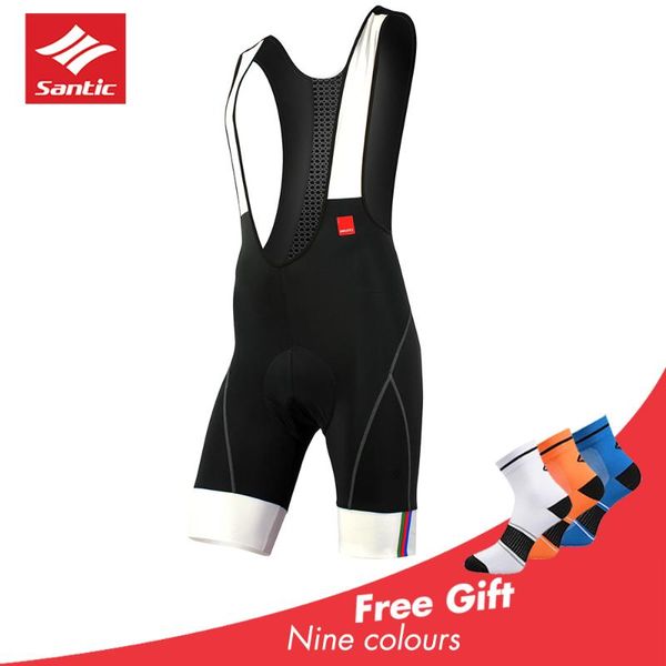

santic bib shorts race bicycle bottom ropa ciclismo bike pants 4d gel padded breathable cycling bibs cullote ciclismo verano