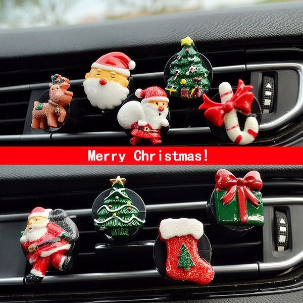 

car air freshener smell in the car outlet clip auto parfum christmas ornaments auto parfum light fragrance