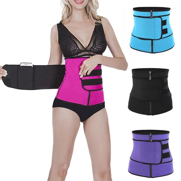 

women slimming waist trainer thermo sweat belt tummy control body shaper belt corset shapewear fat burning fitness strap, Black;gray