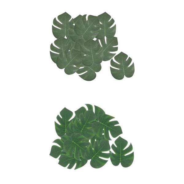 

24шт поддельные шелковые пальмовые листья гавайская тема