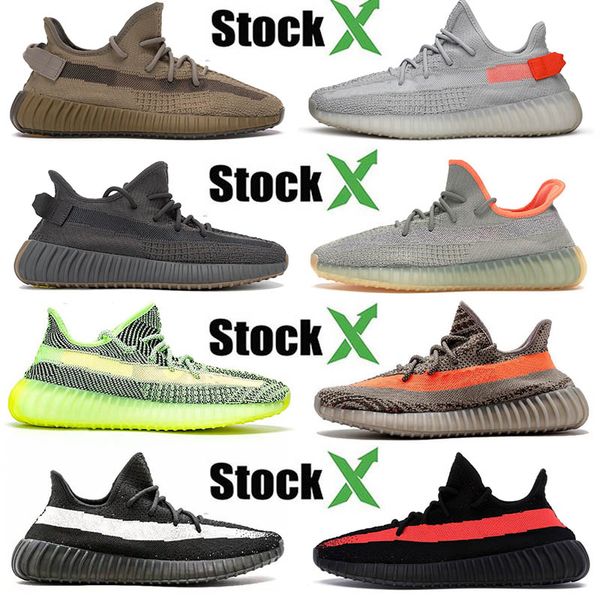 

2020 mens women kanye west running shoes earth cinder desert sage static black reflective 3m size 13 stock x designer sneakers