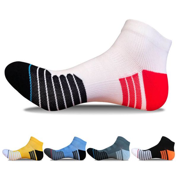 

5 pairs men's sport socks low cut ankle socks cotton breathable sport cycling bowling camping hiking sock 5 colors, Black