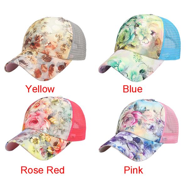 

women beach printed baseball cap lace sunscreen portable fashion sports breathable mesh golf summer gift outdoor casual, Blue;gray
