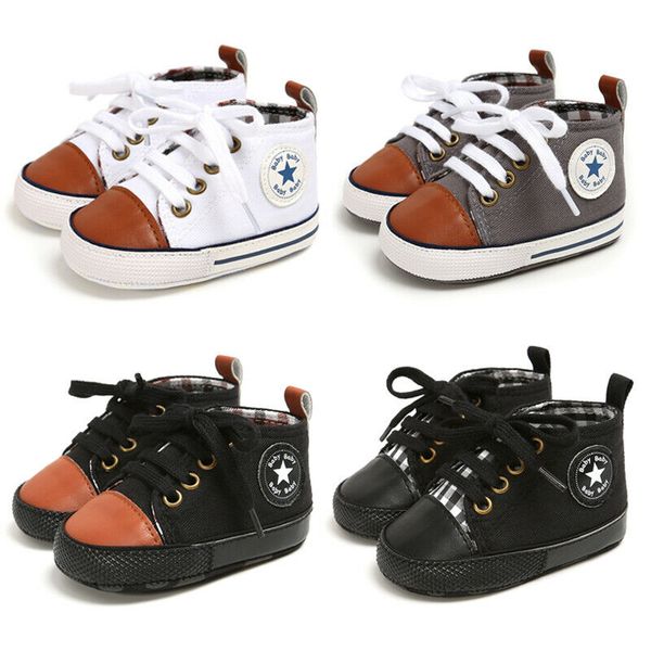 

emmababy мода 0-18months малышей infant canvas антипробуксовочная новорожденный baby boy детская кровать обувь