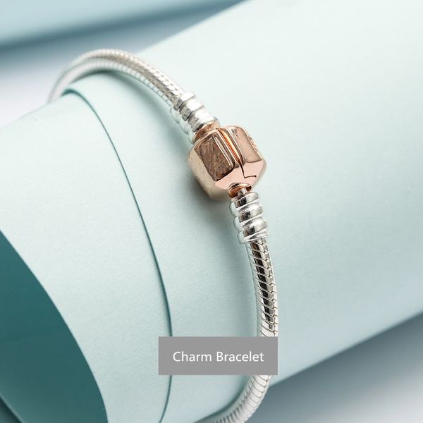 

women's jewelry 925 original charm beads for pandora rose bracelet snake chains for women wedding pendant bracelet jewelry birthday gif