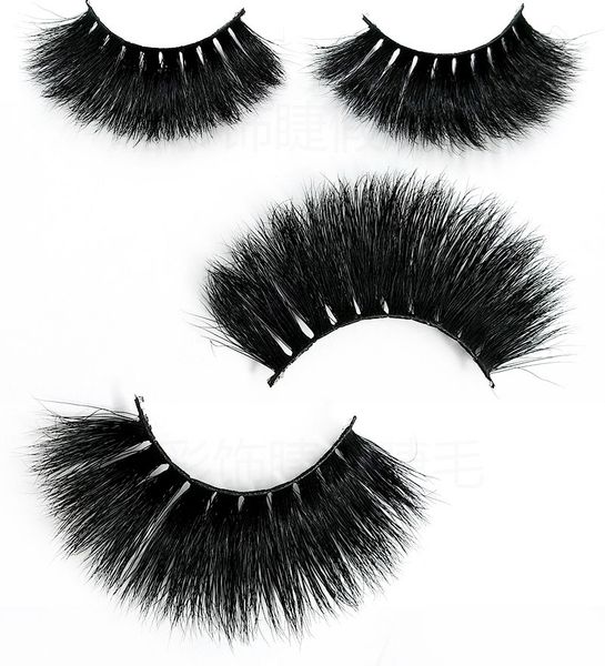

25mm mink fur length black false eyelashes thick long messy cross 5d eye lashes extension stage eye makeup tools 20 styles