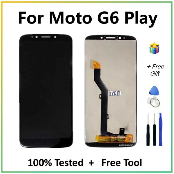 

for motorola g6 play lcd display with touch screen digitizer assembly + repair tools for moto g6play xt1922 5.7 inch lcds screen