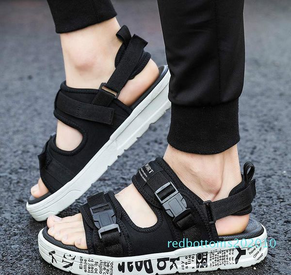 

дизайнерские тапочки компилируют тапочки летняя мужская обувь шлепанцы для свободного покроя мужские пляжные тапочки резиновые шлепанцы улич, Black