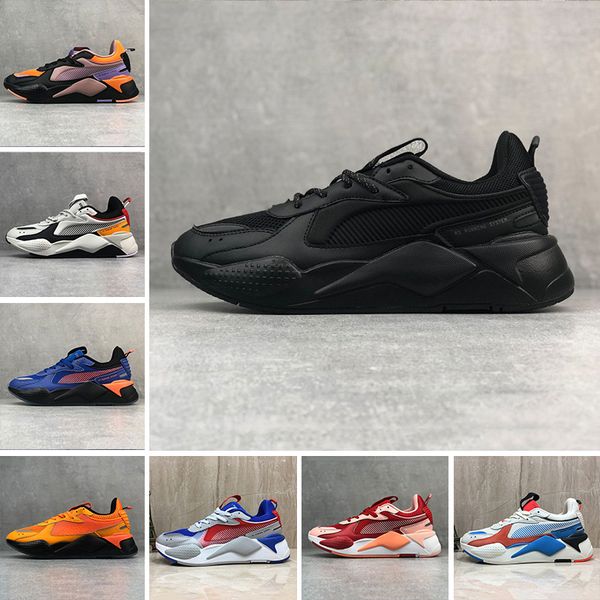 

black rs-x reinvention mens running shoes multicolor white fashion creepers dad men women trainer sports sneakers 36-45