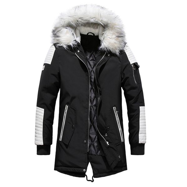

winter jacket men camouflage thickening russia man winter coat artificial fur hoodie pullover outwear blouse snowjacket coat, Black;brown