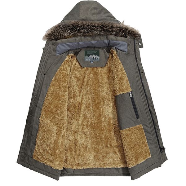 

men winter coats jackets warm windproof thicken with detachable hood for outdoor asd88