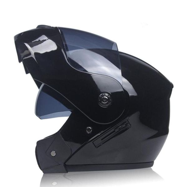 

мотоциклетный шлем double lens open face helmet анфас гонки запуск унисекса двойного назначения