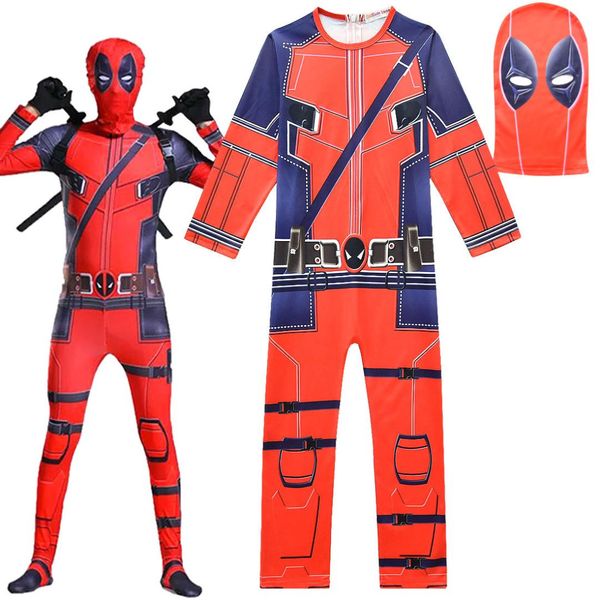 

children's day halloween costume boy cosplay dead serve skinny one-piece siamese superhero christmas outfits cosplay clothes, White