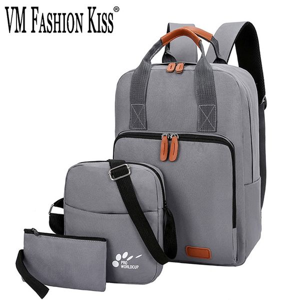 

3 pcs/set young student school bag waterproof usb charging backpack schoolbag for teenagers student book bag boys satchel