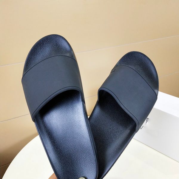 

2020 luxury designer mens womens summer sandals beach slide casual slippers ladies comfort shoes wide flat slippery sandals slippers, Black
