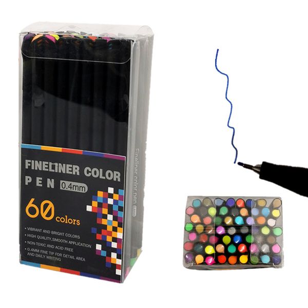 

60/100pcs colors marker pens art fineliner dual tip brush pen profession watercolor brush pen for school office supplies