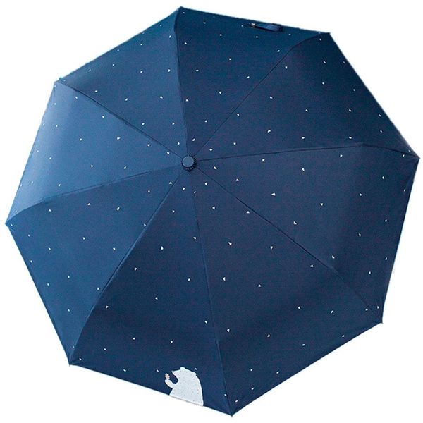 

fully automatic women rain umbrella cute anti-uv three folding umbrellas waterproof durable pocket parasol kids gift