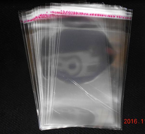 

box clear self adhesive seal plastic bags, 200 pcs 14x8cm, Pink;blue