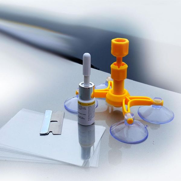 

auto glass scratch quick repair car crack windscreen repair kit resin sealer diy auto window screen polishing