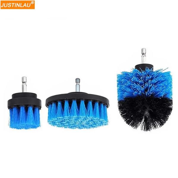 

justinlau 3pcs/set electric drill brush scrub pads grout power drills scrubber cleaning brush tub cleaner tools kit