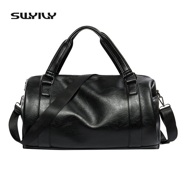 

2017 new 20-25 litre pu leather men's sports bags gym bags classic sports handbag fitness travel workout shoulder bag