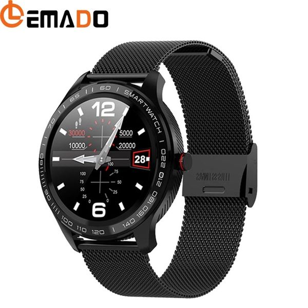 

lemado l9 smart watch men ip68 waterproof ultra-thin full touch screen ecg ppg blood pressure 300mah long standby smartwatch men, Slivery;brown
