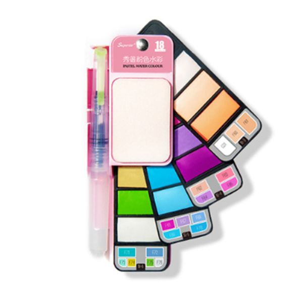 

пигментные краски набор сплошная акварель с водяным румянцем для рисования живопись акварель складной костюм