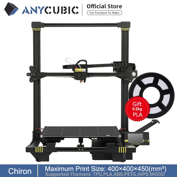 

anycubic chiron newet 3d printer kit with clips plus size ultrabase extruder screen dual z axisolor updated impresora 3d drucker