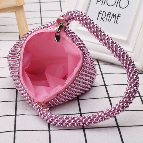 

women lady handbag mini aluminum shoulder evening bag party clutch change purse